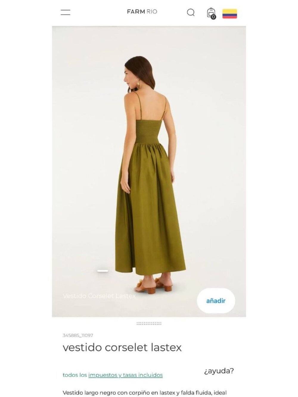 NWOT Farm Rio Cotton Green Sleeveless Midi Dress Size L - Picture 4 of 16